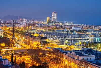 Spanien Barcelona by night